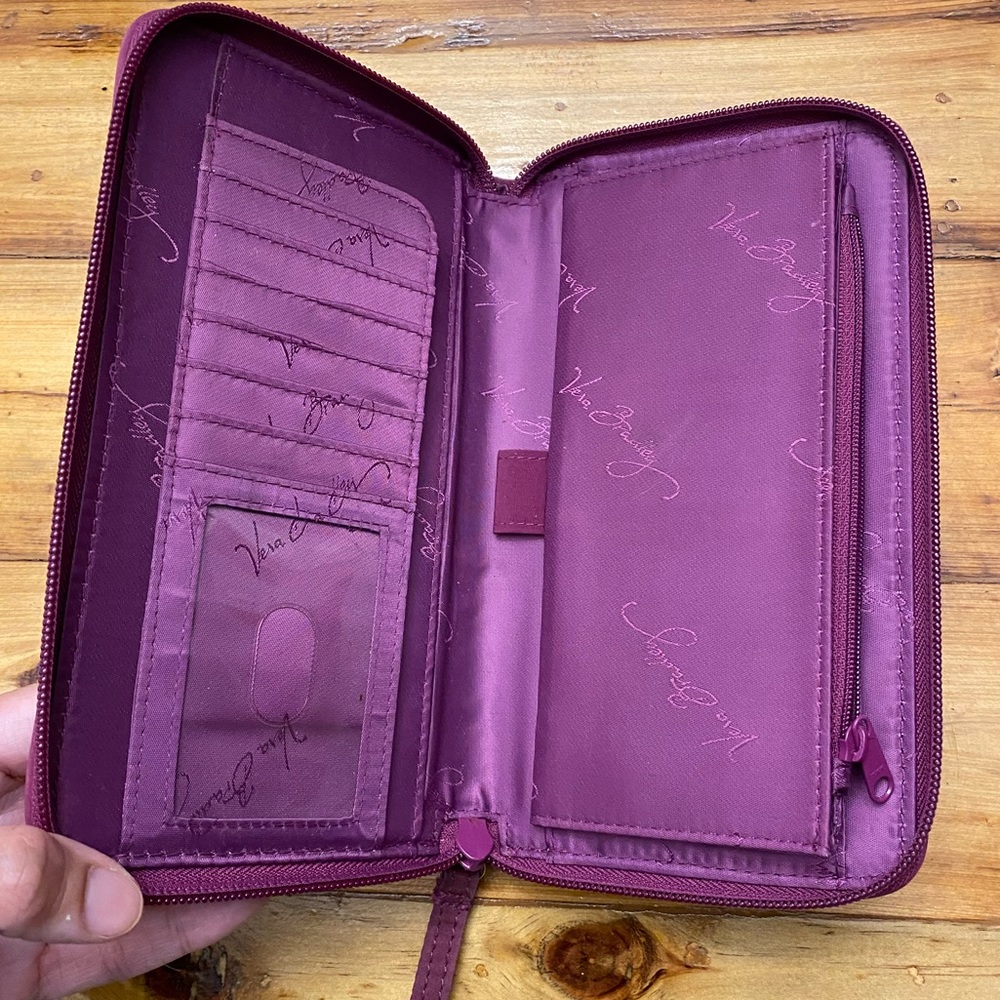 Darling Purple Vera Bradley Wallet/ Wristlet - Picture 3 of 4